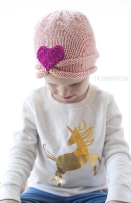 Gathered Heart Hat