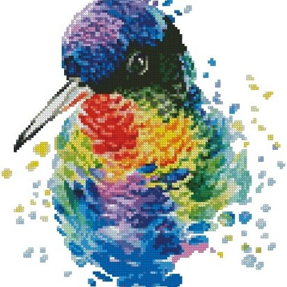 Mini Watercolour Hummingbird - #13876-LF
