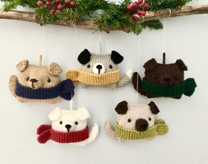 Puppy Christmas Ornament Knit Pattern