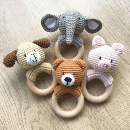 Crochet Baby Toys Puppy Patterns,Crochet Baby Rattle Pattern,Amigurumi Crochet Pattern,Crocheting for Beginners