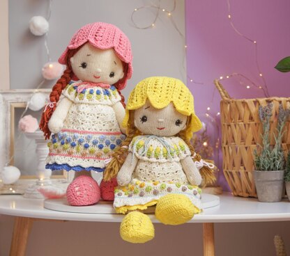 Crochet Doll Clothes Pattern - Outfit SUNFLOWER for large toys