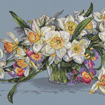 Merejka Daffodils Cross Stitch Kit - 49cm x 30cm