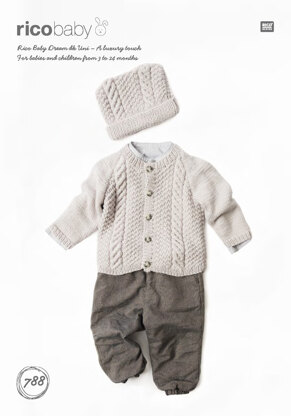 Cardigan and Hat in Rico Baby Dream DK Uni - 788 - Downloadable PDF