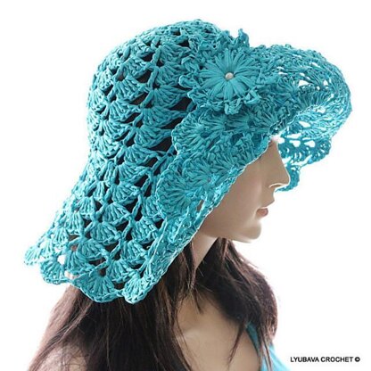 Turquoise Summer Floppy Hat