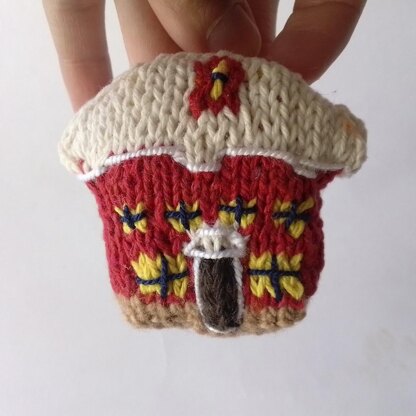 House With Snow ornament