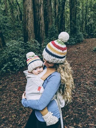 Classic Canadian Pendleton Hudson Bay Inspired Winter Toque Hat Beanie Pompom