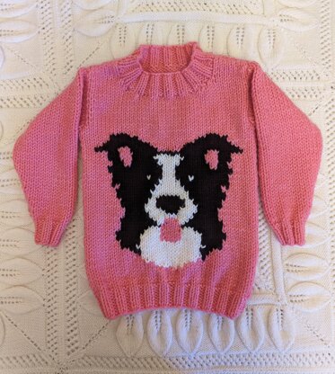 Collie Dog Chunky Sweater