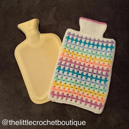 Granny Stripe Hot Water Bottle Cover