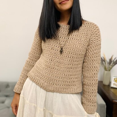 Crisscross stitch sweater