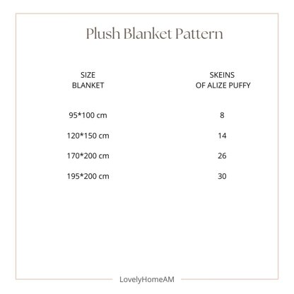 Plush Blanket Pattern