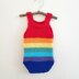 Easy Rainbow Baby Romper & Bonnet Set