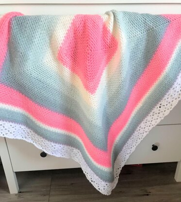 Baby Linen Stitch Crochet Blanket