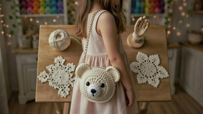 Crochet Bear Bag Pattern PDF + Video Tutorial | Cute Animal Bag