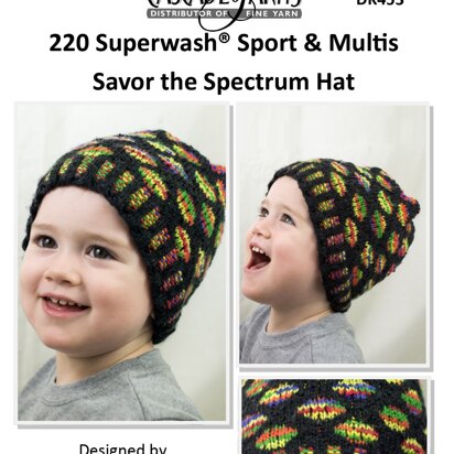 Savor the Spectrum Hat in Cascade 220 Superwash Sport - DK453 - Downloadable PDF