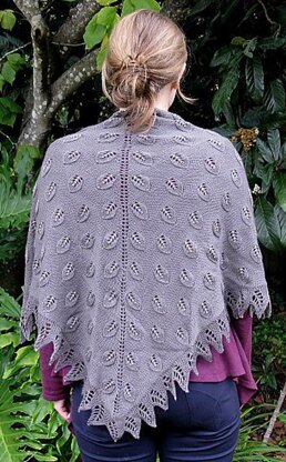 K803-Embossed Leaves Shawl