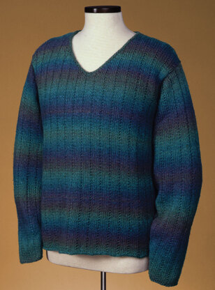 Seeded Rib V-Neck Pullover