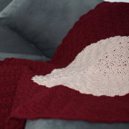 Shell stitch round blanket