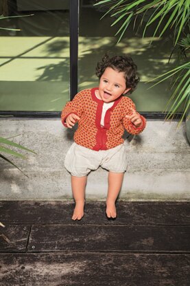 Babies Cardigan in Bergere de France Coton Fifty - 72277-24 - Downloadable PDF