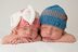 Big Bow and Color Block Knit Hats