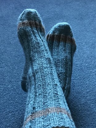 Double knit socks from left over yarn