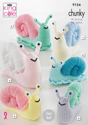 Snails Knitted in King Cole Comfort Chunky - 9154 - Downloadable PDF