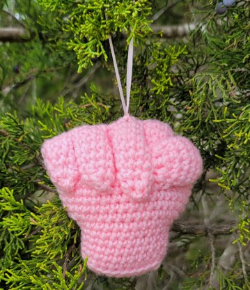 Pink fist ornament