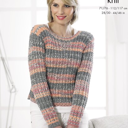 Cardigan & Sweater in King Cole DK - 4257 - Downloadable PDF