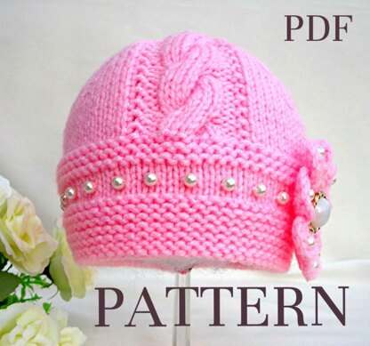 Knitting Pattern Baby Cap 0 - 12 months