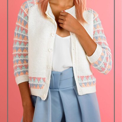 Candy Cardigan - Free Knitting Pattern in Paintbox Yarns Baby DK