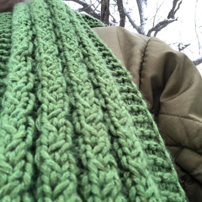 Reversible Braided Cable Scarf