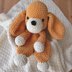 Dog snuggler crochet pattern, Lovey puppy PDF.