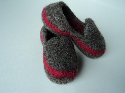 Kids Slippers Loafer Style Felted Knit