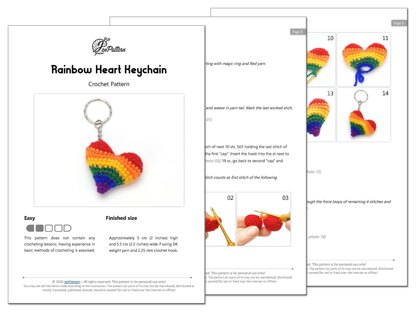 Rainbow Heart Keychain