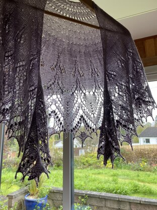 Biophilia lace shawl