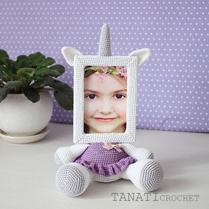 Crochet Pattern of Photo Frame UNICORN