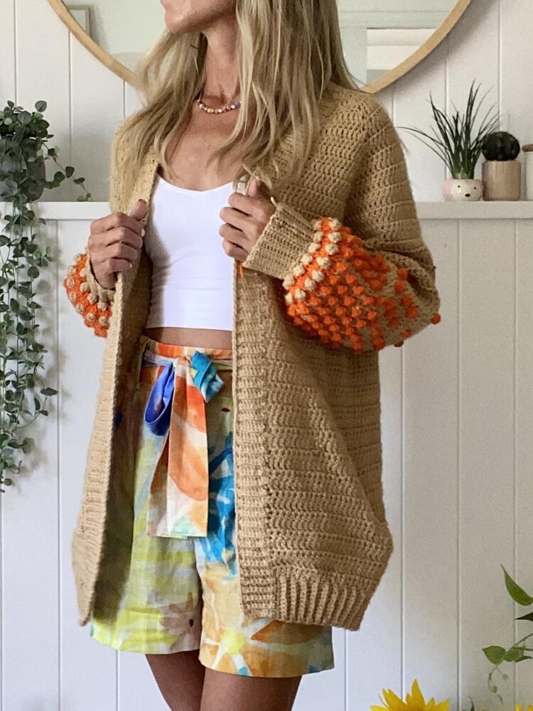 Berry Dipped Cardigan Crochet pattern by Little Golden Nook