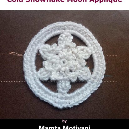 Cold Snowflake Moon Applique Crochet Pattern