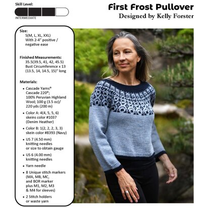 First Frost Pullover in Cascade 220® - W814 - Downloadable PDF