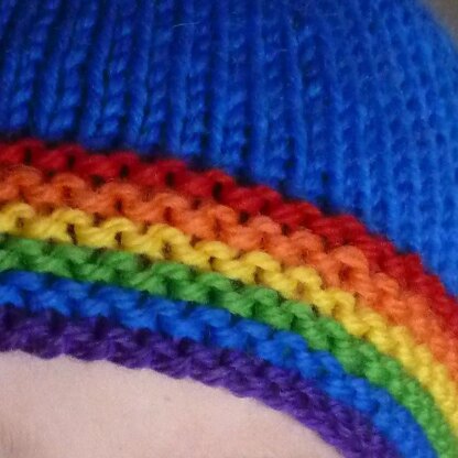 Rainbow Brim Beanie