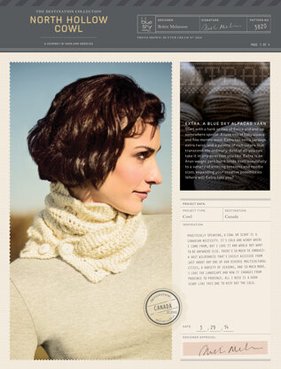 North Hollow Cowl in Blue Sky Fibers Extra - 3820 (Downloadable PDF)