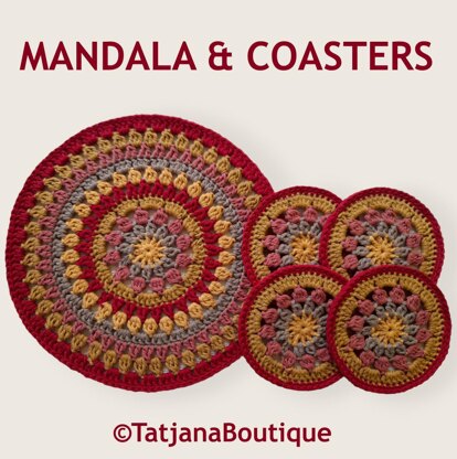 Crochet Pattern Coasters and Mandala