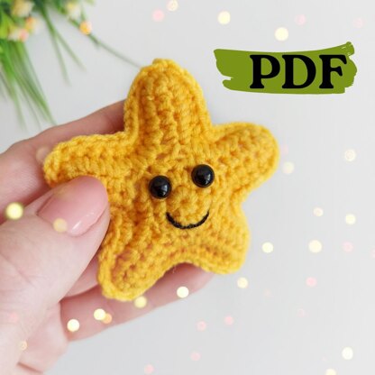 Crochet star pattern, NO SEW Christmas star ornament, easy crochet pattern