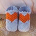 Heart motif slippers