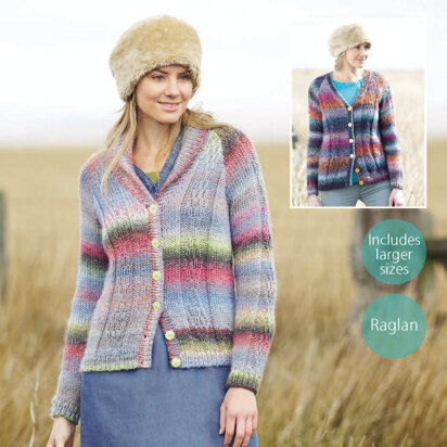 Shawl Collar and V Neck Cardigans in Sirdar Aura - 7885 - Downloadable PDF