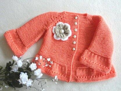 Knitted Baby Coat Baby Dress PATTERN by Elena Mitchell