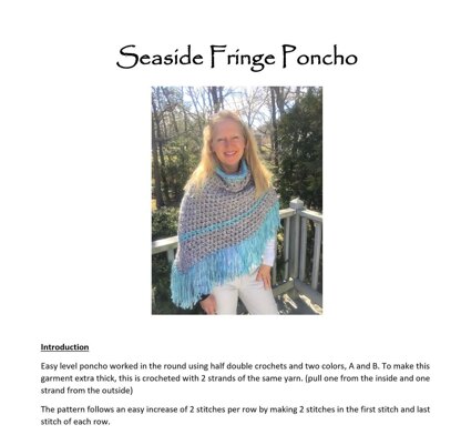 Seaside Fringe Poncho