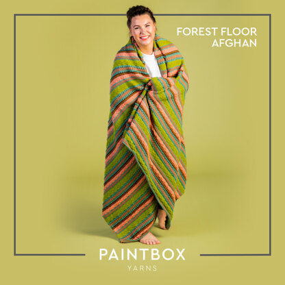Forest Floor Afghan - Free Blanket Knitting Pattern For Home in Paintbox Yarns Simply DK by Paintbox Yarns