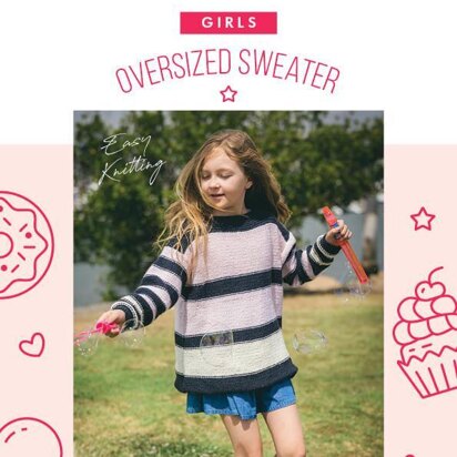 2116 Girls Oversized Sweater