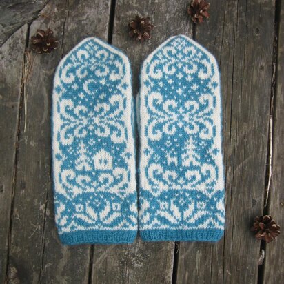 Frosted Windows Mittens - knitting pattern