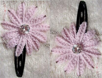 Hair-grip 4 – Pink daisy